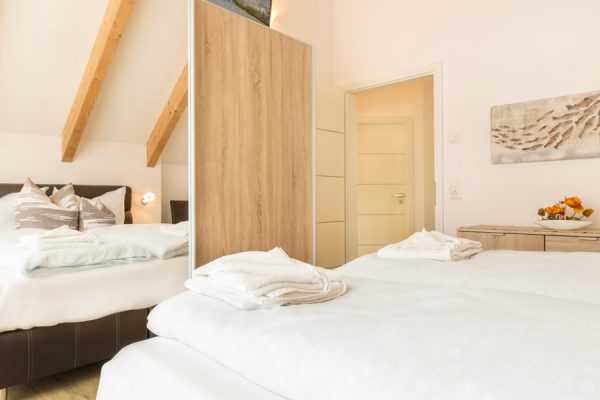 Schlafzimmer vom Appartement Möwenglück im Ostseebad Sellin auf Rügen