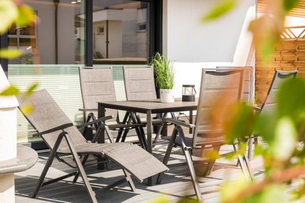 Terrasse vom Ferienhaus Meeresleuchten im Ostseebad Sellin auf Rügen
